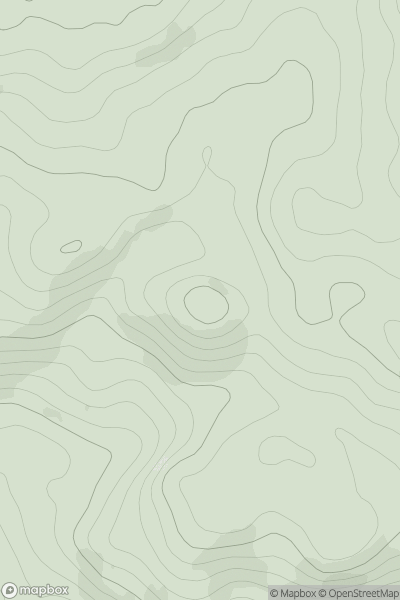 Thumbnail image for Creag Dhubh [Glen Shiel to Loch Hourn and Loch Quoich] showing contour plot for surrounding peak